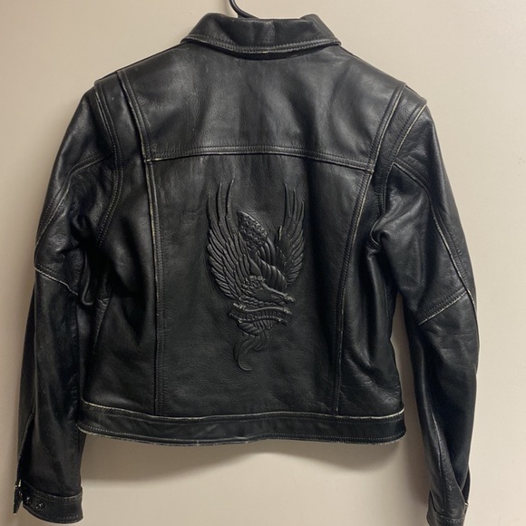 Harley-Davidson Vintage Distressed Leather Jacket - Picture 4 of 14